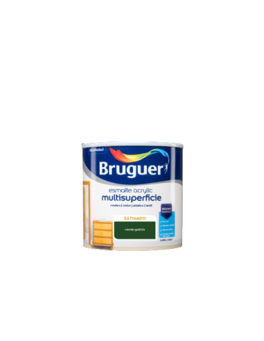 BRUGUER ESMALTE ACRÍLICO CETIM MULTI-SUPERFÍCIE 250 ml. VERDE DA GALIZA