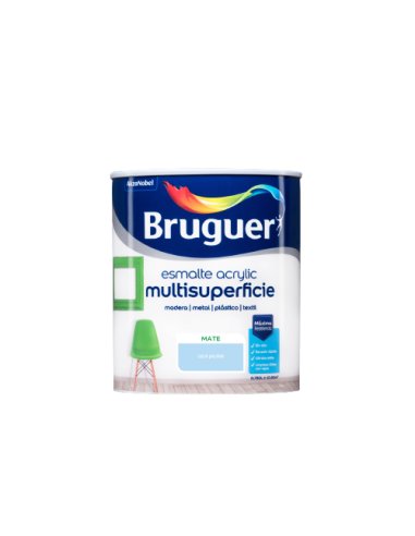 BRUGUER ESMALTE ACRYLIC MULTISUPERFICIE MATE 750 ml. AZUL PASTEL