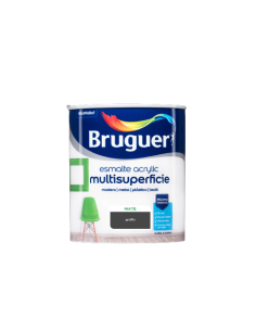 BRUGUER ESMALTE ACRYLIC MULTISUPERFICIE MATE 750 ml. GRAFITO