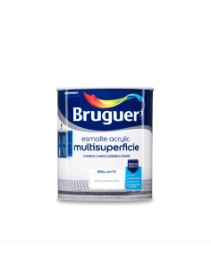 BRUGUER ESMALTE ACRÍLICO BRILHANTE MULTI-SUPERFÍCIE 750 ml. BRANCO PERMANENTE