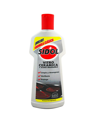 SIDOL VITROCERAMICA Y ACERO INOXIDABLE 200 ML