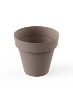 MACETA TES 26 CM. TAUPE