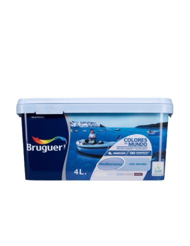 BRUGUER COLORES DEL MUNDO 4 l. MEDITERRANEO AZUL NATURAL