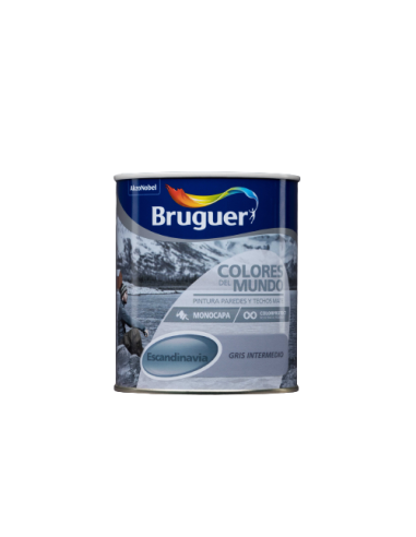 BRUGUER COLORES DEL MUNDO 750 ml. ESCANDINAVIA GRIS INTERMEDIO