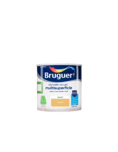 BRUGUER ESMALTE ACRYLIC MULTISUPERFICIE MATE 250 ml. MOSTAZA