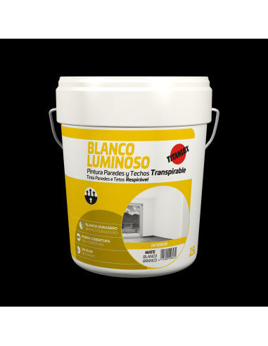 PINTURA PLASTICA TITANLUX  BLANCO LUMINOSO MATE 4 L