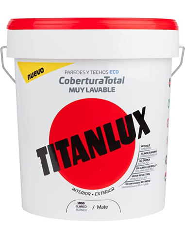 PINTURA PLASTICA TITANLUX COBERTURA TOTAL BLANCO 750 ml