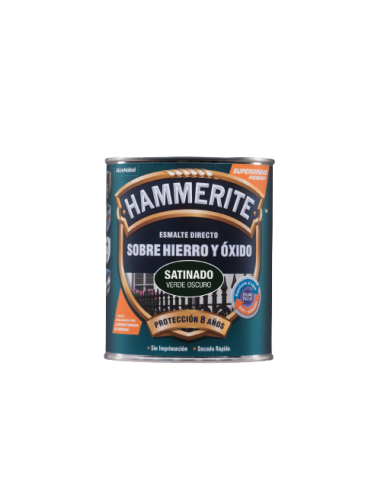 HAMMERITE ESMALTE METALICO  SATINADO 750 ml  VERDE OSCURO