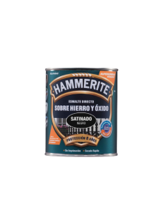HAMMERITE ESMALTE METALICO  SATINADO 750 ml  NEGRO