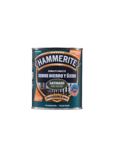 HAMMERITE ESMALTE METALICO  SATINADO 750 ml  GRIS OSCURO