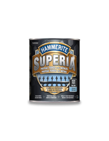 HAMMERITE SUPERIA  BRILLANTE 25 L NEGRO
