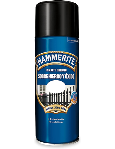 HAMMERITE SPRAY 400 ml ESMALTE ANTIOXIDANTE  BRILLANTE BLANCO