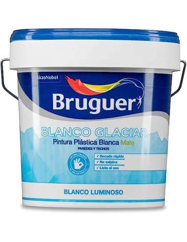 PINTURA PLASTICA BRUGUER BLANCO GLACIAR 15 L