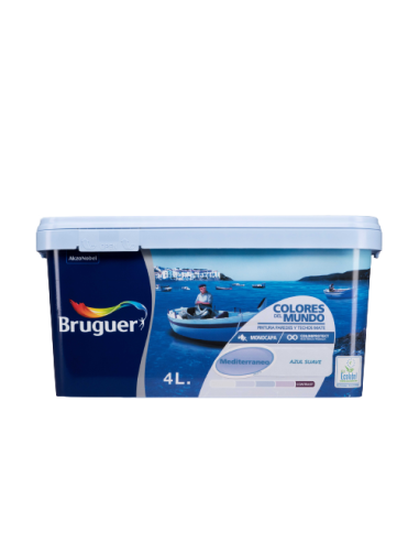 BRUGUER CORES DO MUNDO 4 l. AZUL MEDITERRÂNEO SUAVE