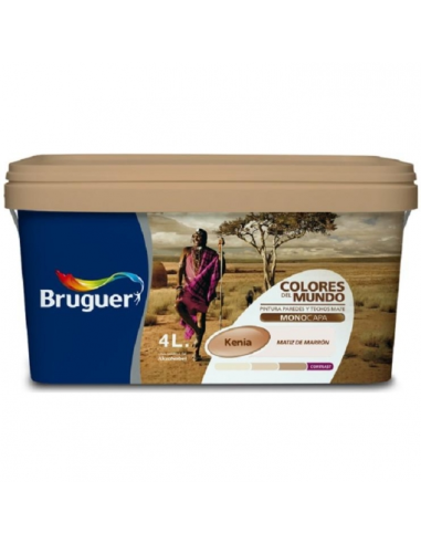 BRUGUER CORES DO MUNDO 4 l. TOM MARROM QUÊNIA