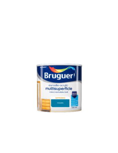 BRUGUER ESMALTE ACRÍLICO CETIM MULTI-SUPERFÍCIE 250 ml. AZUL TURQUESA