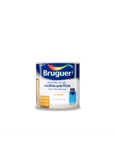 ESMALTE BRUGUER ACRYLIC MULTISUP. SATINADO 250 ml  BLANCO PERMANENTE
