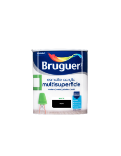 BRUGUER ESMALTE ACRÍLICO MULTI-SUPERFÍCIE MATTE 750 ml. PRETO