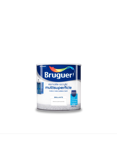 ESMALTE BRUGUER ACRYLIC MULTISUP. BRILLANTE 250 ml  BLANCO
