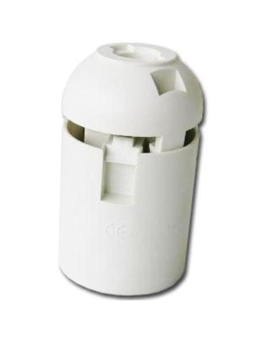 PORTALAMPARAS E-27 LISO BLANCO
