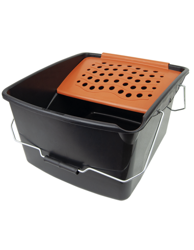 CUBETA PLASTICA  ECO PENTRILO 16 L  REJILLA NARANJA