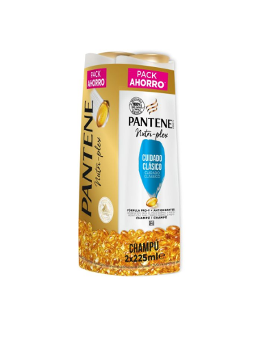 CHAMPU PANTENE CLASSIC 225 ml PACK 2 uds