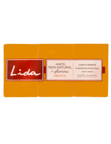 JABON GLICERINA LIDA ORIGINAL PACK 2 x 125 grs