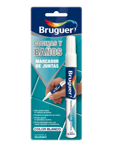 MARCADOR JUNTAS BRUGUER BLANCO BLISTER