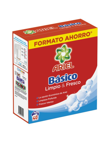 DETERGENTE ARIEL BASICO MALETA 40 DOSIS