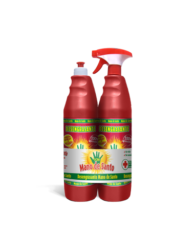 QUITA GRASA MANO DE SANTO PACK DUPLO 1 L  SPRAY 1 L