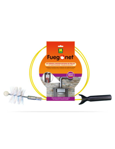 DESHOLLINADOR FUEGO NET KIT ESTUFAS DE PELLET  Ø80 mm