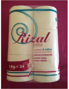 PAPEL HIGIENICO RIZAL 6 ROLLOS KILO EXTRA
