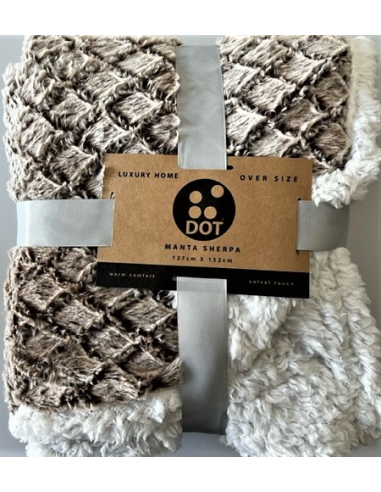 MANTA PELO SHERPA LUXURY 127 cm x 152 cm 100% POLIESTER