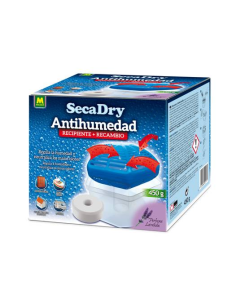 DESHUMIDIFICADOR SECA DRY RECIPIENTE  TABLETA 450 grs