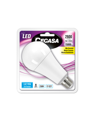 LAMPARA LED CEGASA STANDARD 19W E27 LUZ FRIA