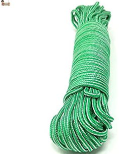 CUERDA TENDAL BOBINA 20 m POLIPROPILENO TRENZADO  BLANCOVERDE