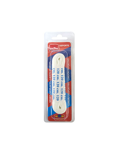 CORDON CALZADO LA PIEL BLISTER 120 cm BLANCO