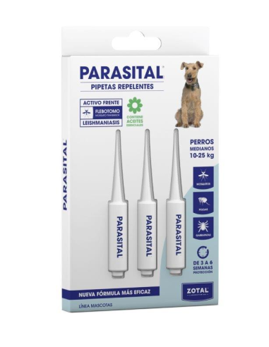 PIPETAS PARASITAL PERROS MEDIANOS 3 UNIDADES