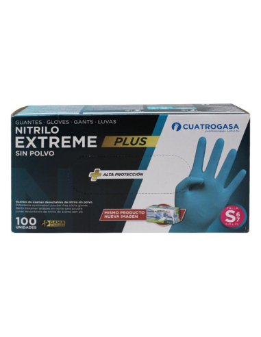 LUVAS DE NITRILO C100UN. GDE. AZUL 8
