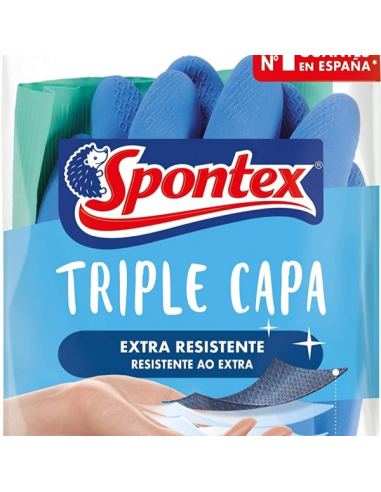 GUANTES SPONTEX TRIPLE CAPA TALLA 7 M