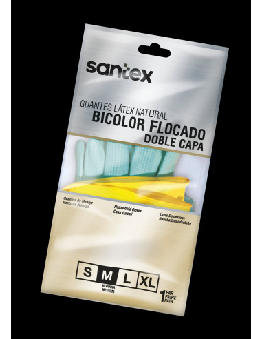 GUANTES SANTEX VERDE  AMARILLO PEQUEÑA