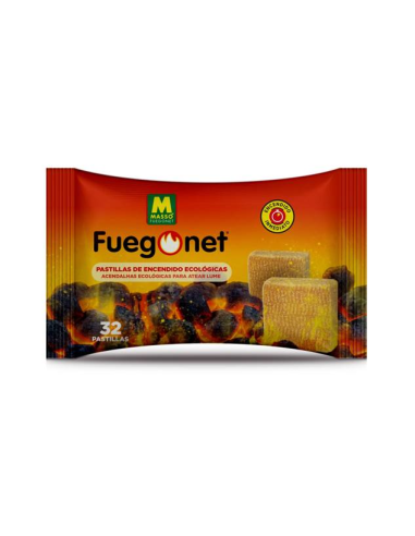 PASTILLAS ENCENDIDO FUEGO NET ESTUCHE 32 Unidades ECOLÓGICAS