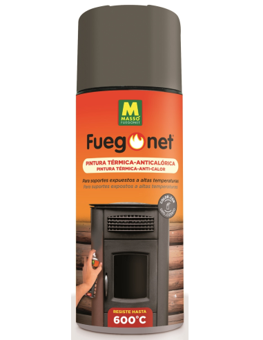 PINTURA FUEGO NET ANTICALORICA GRIS ANTRACITA 400 ml