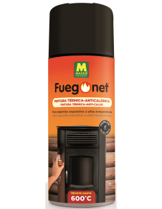 PINTURA FUEGO NET ANTICALORICA NEGRA 400 ml