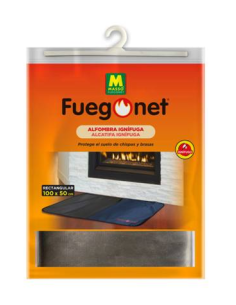 ALFOMBRA IGNIFUGA RECTANGULAR FUEGO NET 50 X 100 cm
