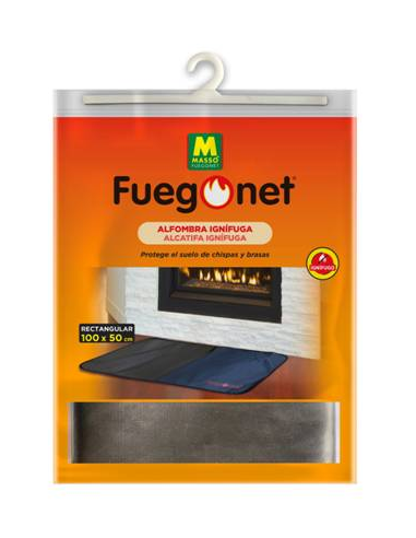 ALFOMBRA IGNIFUGA RECTANGULAR FUEGO NET 50 X 100 cm