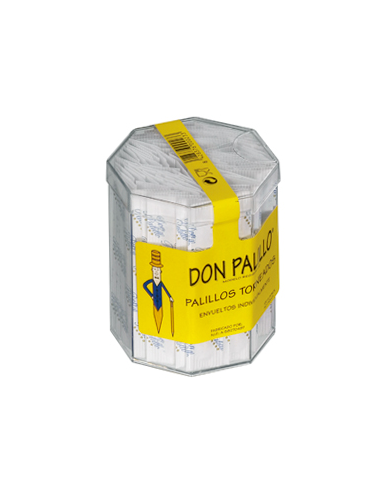PALILLO REDONDO CON FUNDA BOTE OCTOGONAL 100 uds. Expositor 12