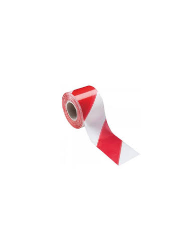 CINTA SEÑALIZACION 70x200 BLANCA y ROJA
