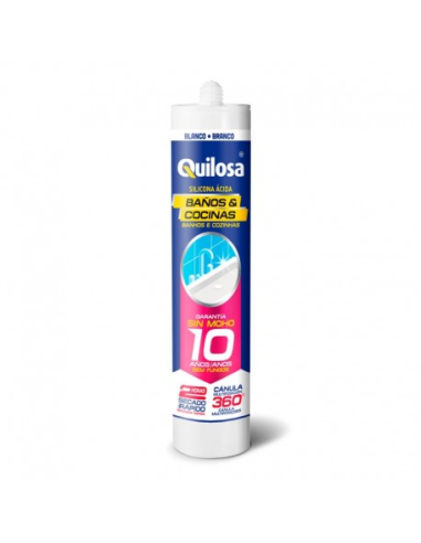 SILICONA ACIDA BAÑOS Y COCINAS CARTUCHO 300 TRANSPARENTE K-93