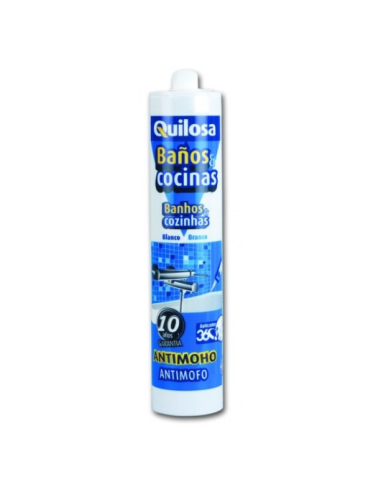 SILICONA ACIDA BAÑOS Y COCINAS CARTUCHO 300 BLANCOK-93